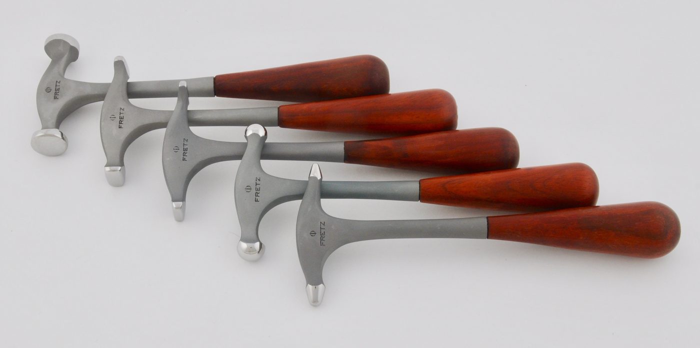 Fretz NH-1-S to NH-5-S short hammers with padauk handles