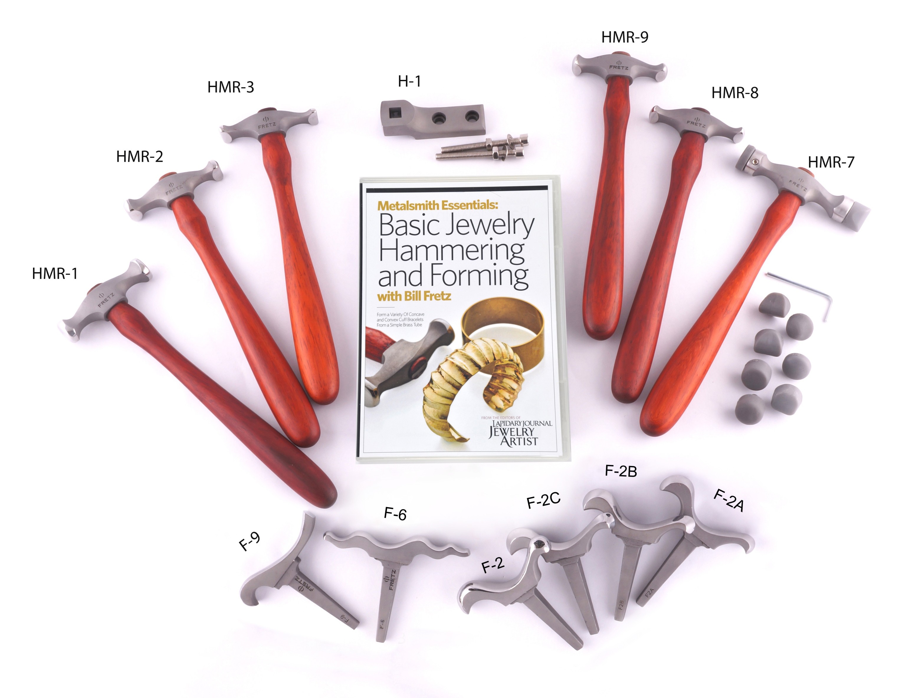 JA-1 Basic Hammering and Forming Jewelry Cuff Bracelets and Fretz Tools