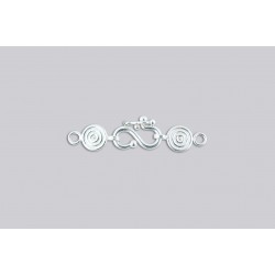SD-3 Pack of 3 pieces  Argentium S-Clasp With Disk End